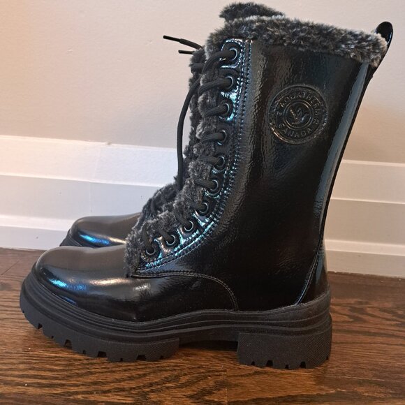 Black Womens/Girls Winter Boots - Picture 3 of 3
